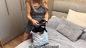 Stepmom Mistakes Stepson for Hubby and Swallows His Cum Load!