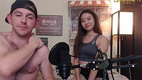 petite asian cam model gives wmaf blowjob in live webcam sex show