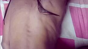 ebony petite sucks boss small cock on knees then doggystyle fucked 😈 homemade interracial!