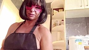 athletic mature slut fucked bent over kitchen counter