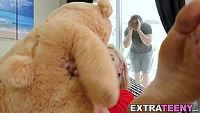 Sia Lust small tits blonde bent over doggystyle after deepthroat blowjob