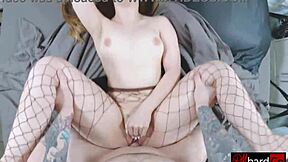 Amateur horny teen slut begs for tight pussy pounding and cum coverage pov