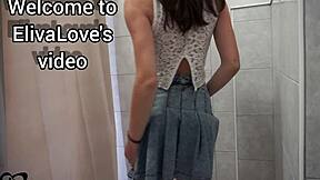 Shower sex turns wild with skinny slut's moans echoing