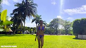 Violeta Grey can't stop sucking, riding, and footjobbing that big cock