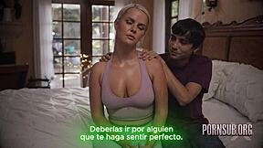 seducing hot latina stepmom for taboo creampie play sub español