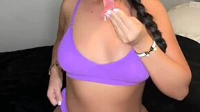 British student squirts horny toy orgasm!