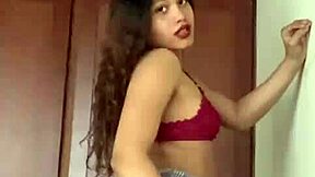 PETITE SKIRT DANCER FINGERS PUSSY then fucks deep with dildo solo