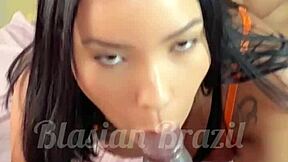 JAPANESE INTERN LINA NAKAMURA TRIES LINGERIE SITS BAREBACK ON BIG COCK OUTDOOR SEXTAPE POV!