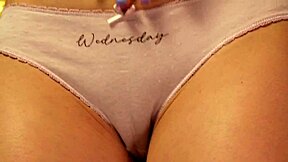 blonde tall skinny teen teases panties rips clothes for closeup shaved pussy masturbation moan