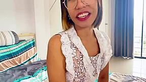 petite thai screams loud cumming from fast bareback pussy fuck