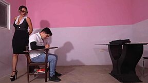 Teacher's Big Tits Bounce as Student Pounds Her for Grade!