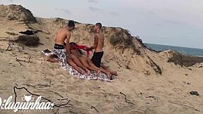 we got lost on beach, stripped naked for wild threesome 😎🏖️