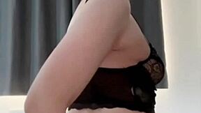 Horny British brunette coed squirts hard solo toy play webcam