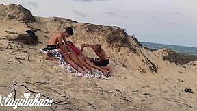 we got lost on beach, stripped naked for wild threesome 😎🏖️