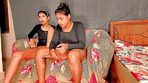 Uttaran20's Cute Petite Teen Enjoys Hard FFM Threesome Anal Squirting