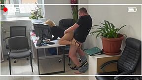 Fucking Office Slut While Husband Home