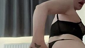 Horny British brunette coed squirts hard solo toy play webcam