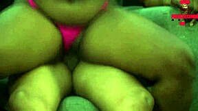 Thick BBW takes deep creampie pounding doggystyle homemade