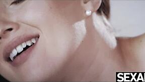 big tits swing wildly as lover pounds her doggystyle hard