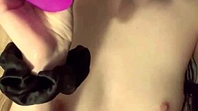 Tiny Teen Rides Arm-Thick Dildo Deep In Tight Pussy Till Cum Leak