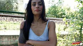 german scout picks up skinny latina breiny zoe for raw berlin casting fuck
