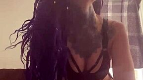 Why take purple dreadlock Latina's ass from mean black master?