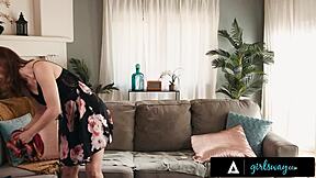 Oops, hot milf grabs stepbae's vibrator by mistake!