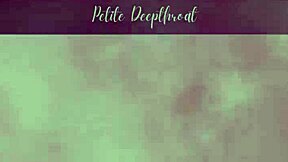 submissive brunette in heels chokes on cock before double cumshot mouthful