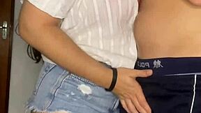 debora mendes deepthroats wellington ribeiro's big cock rides hard then finishes doggystyle in lingerie pt 1