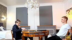 Tutor4k Short-Haired Teacher Nailed Hard In Multiple Poses