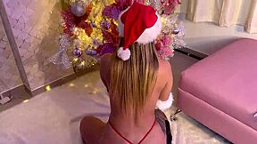 Young Tattooed Stepsister Deepthroats Hard Fucked Christmas Night