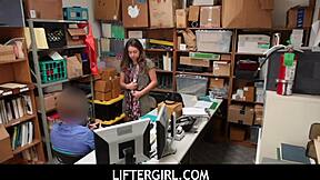 lucky mall officer fucks young shoplifter hard in office