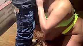 my young wife rides this skinny hung guy's massive cock deep