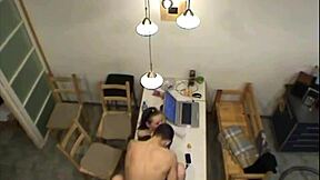 flora sucks bitter mike off in dorm bedroom homemade clip