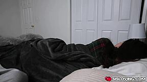 Stepbro Feeds Lacey Channing His Chunky Cock Deep Throat Style