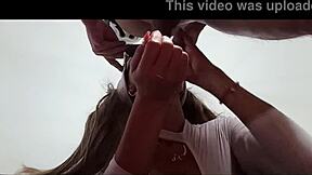 this perfect milf gives a sloppy 15-minute deepthroat blowjob ending in cumshot swallow