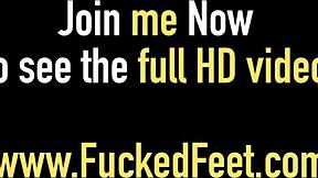 young alexis tae strokes cock with high arches and dirty talk footjob fetish