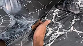 petite spider girl... cant hold back her horny pussy anymore