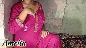 Hot Indian desi sister-in-law seduces stepbrother-in-law for steamy bedroom sex