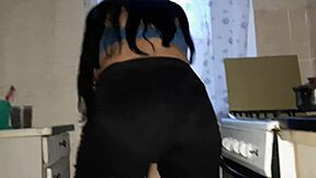 Stepmom Claims My Anal Virginity in Kitchen Strapon Fuck