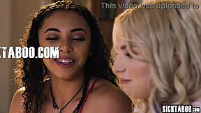 Ebony Zerella Skies Fucks Petite Blonde Britt Blair Licking Pussy Lesbian Taboo