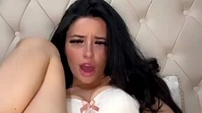 Horny American Teen Exchange Student Masturbates to Squirting Orgasm on Webcam