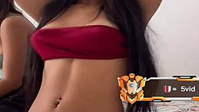 morenita colombiana shows off her petite teen tits casually