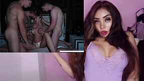 horny french beauty takes first double penetration creampie