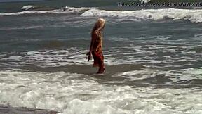 Does Gorgeous Teen Agnes' Ocean Bath Tease Her Naked Curves?