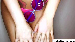 hey check sexy lola foxx groping her small tits n pussy 😘💦