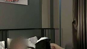 petite shaved asian teen bends over pre-party for doggystyle pussy licking and fucking