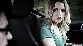 Bend over teen, my cock's ready for your hairy pussy outdoors!