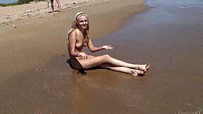 Does Gorgeous Teen Agnes' Ocean Bath Tease Her Naked Curves?