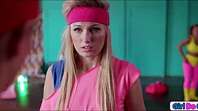 petite blonde gets face sat and licked by fitness milf doms 😈👅💦